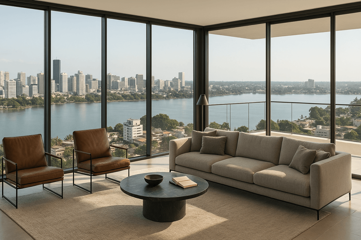 Luxury property exterior with modern architecture